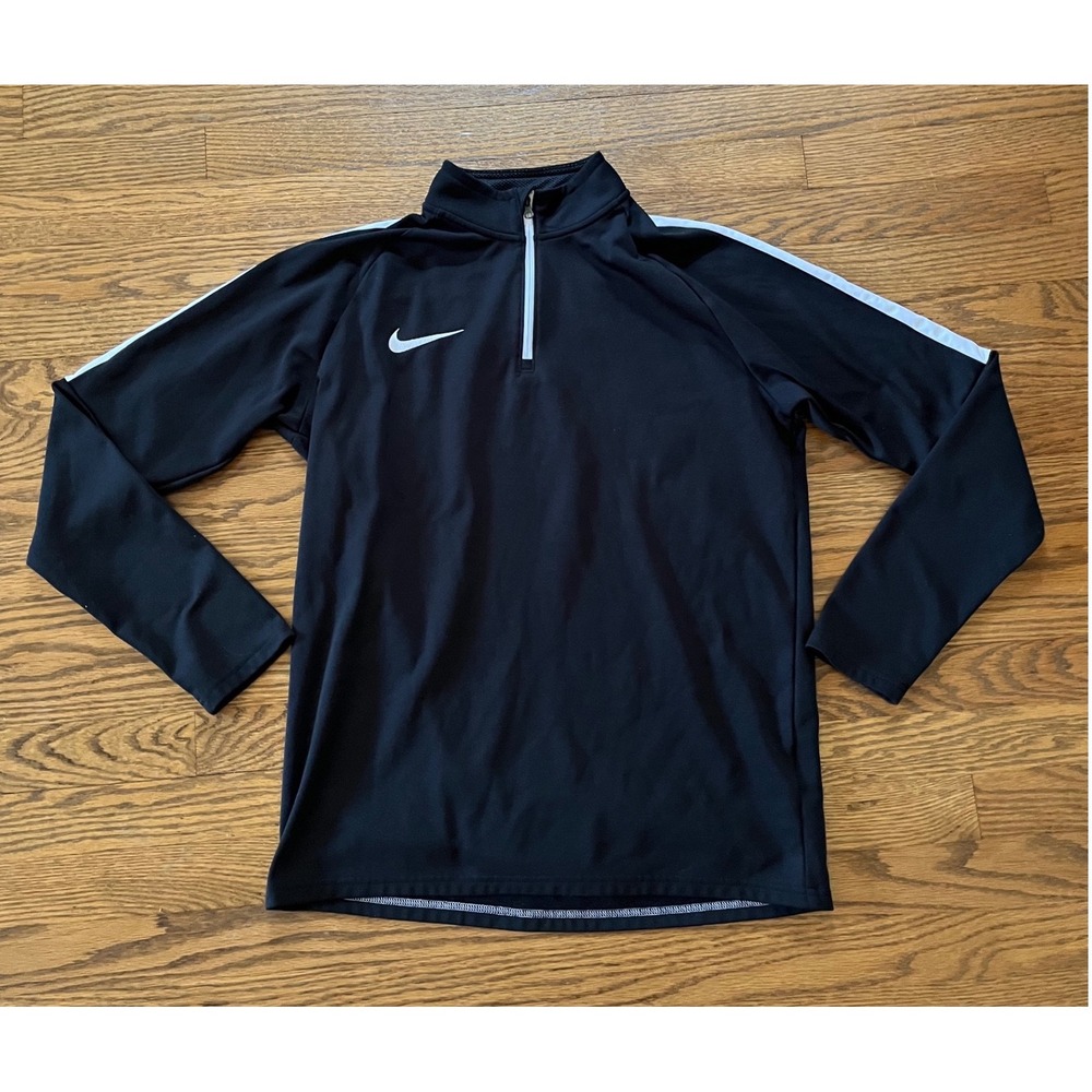 Nike Dri-FIT Academy 1/4 Zip Soccer Drill Top Black White 839344-010 Mens Medium